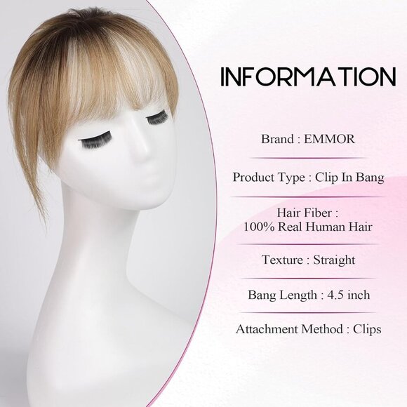 Clip in Bangs Human Hair Wispy Fringes for Women Natural Look main image 5